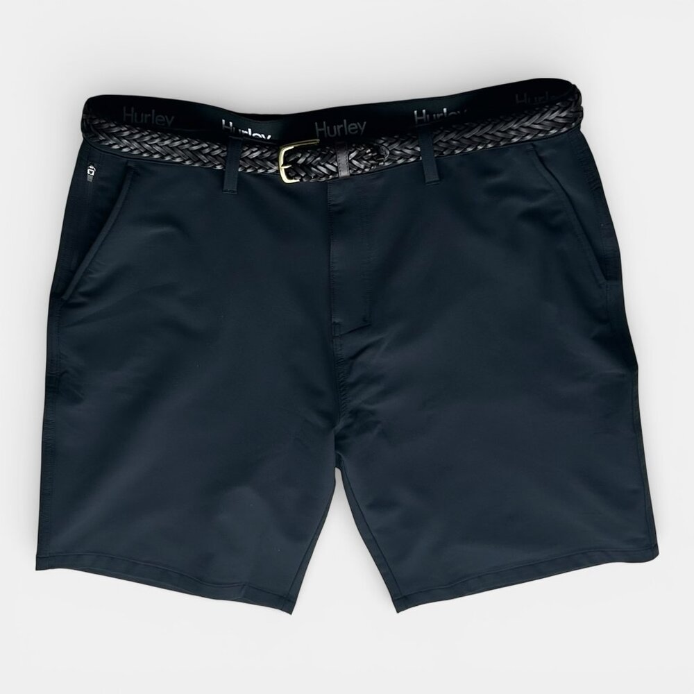 Hurley Black Performance Hybrid Shorts Mens 38 10” Inseam Stretch
